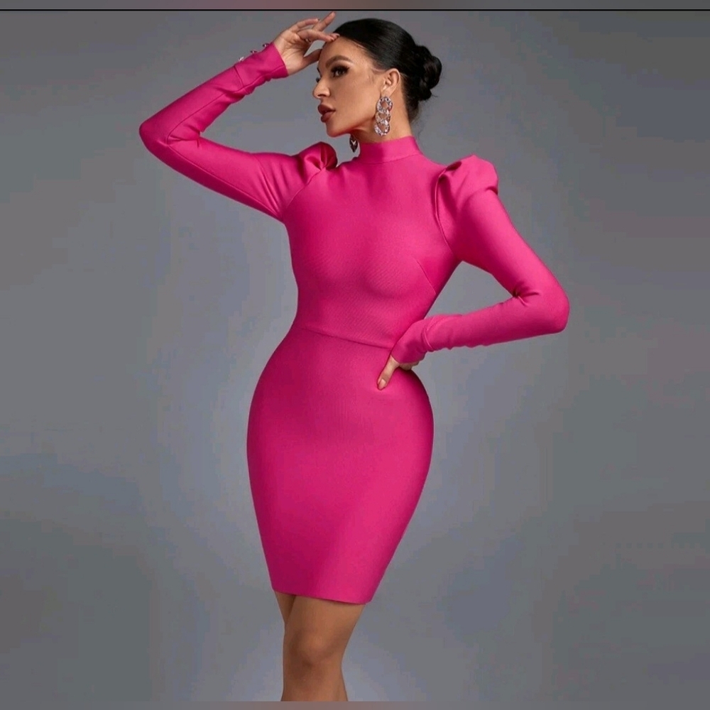 Elegant Pink Bodycon Dress